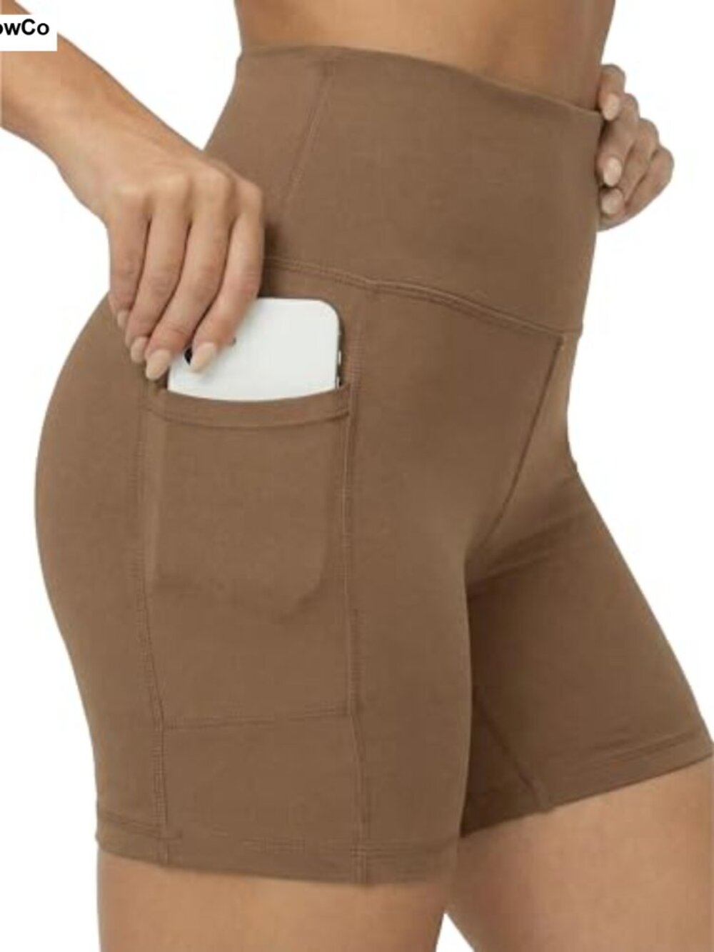 Ultra Soft High Rise Compression Biker Shorts with Pockets Squat Proof Athletic